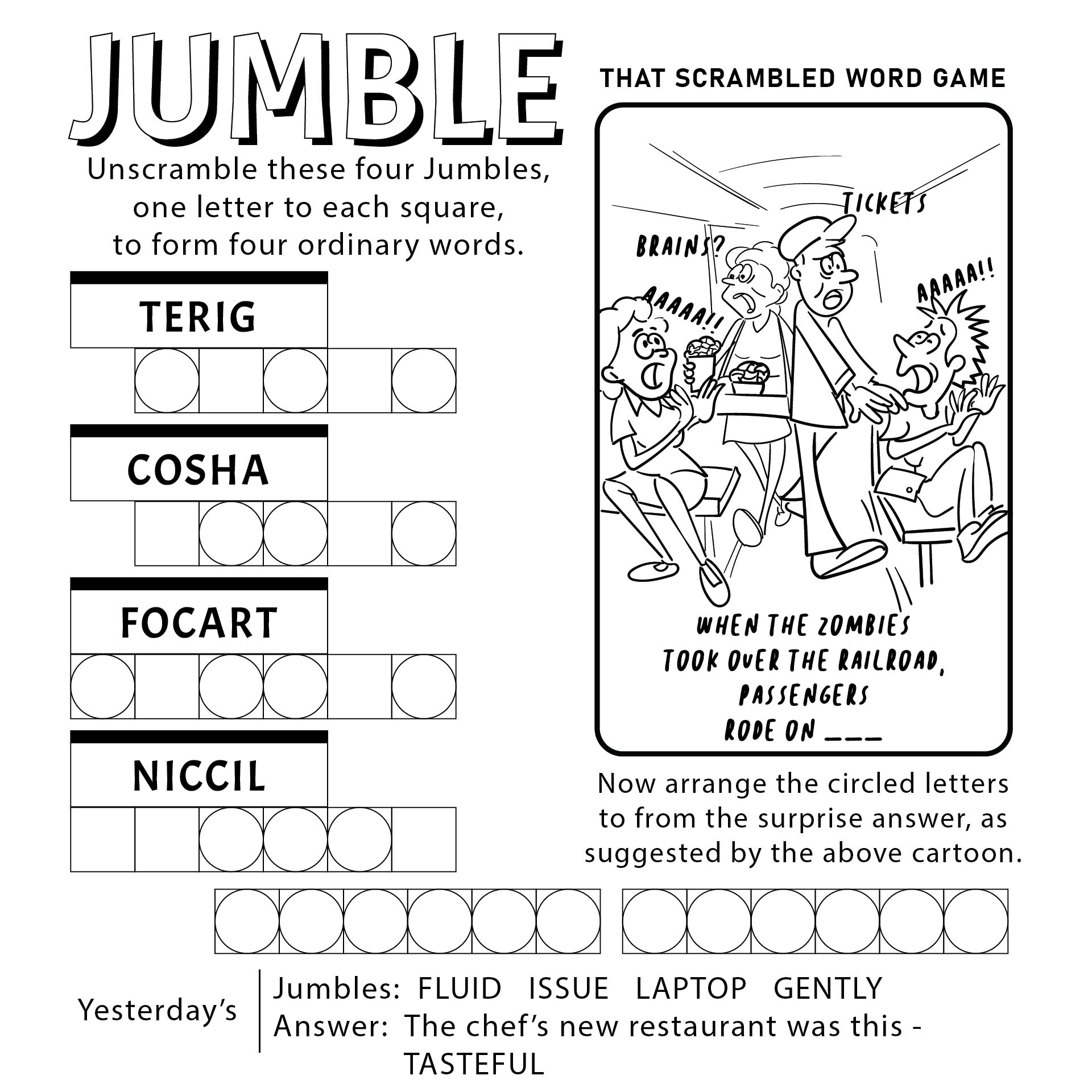 Daily Jumble Printable Worksheets Library Daily Jumble Printable Worksheets Library