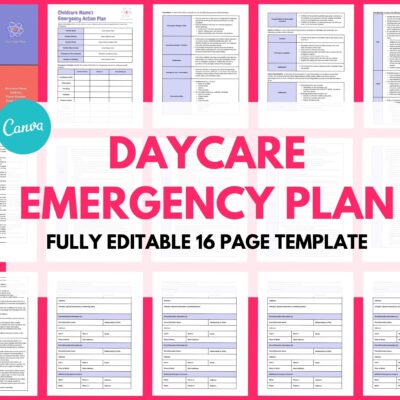 Daycare Emergency Plan Childcare Emergency Plan Template Emergency Plan Of Action Emergency Preparedness Emergency Plan Evacuation Etsy