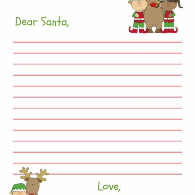 Dear Santa Letter Free Printable An Alli Event