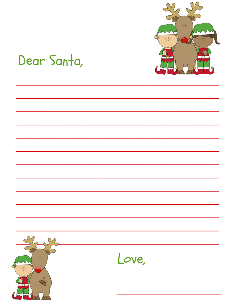 free printable dear santa letter templates