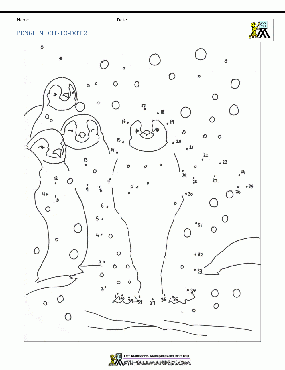 dot to dot pages printable