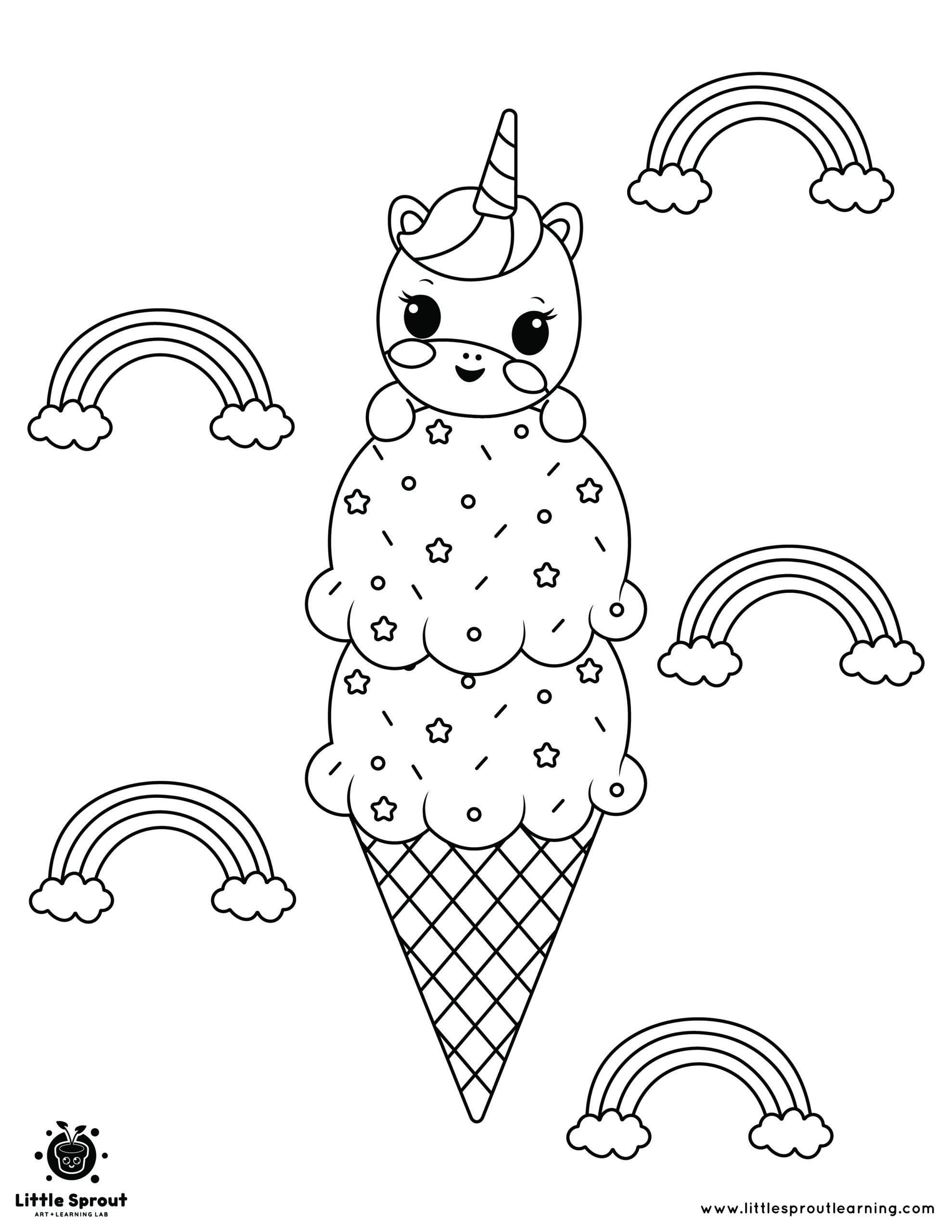ice cream coloring pages printable