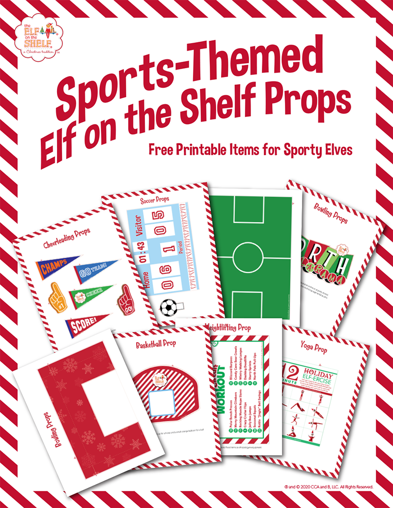 Download Free Printable Sports Themed Elf Props The Elf On The Shelf