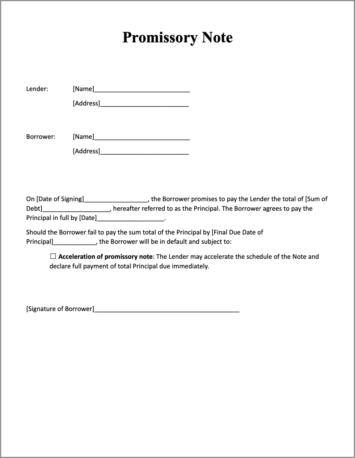 Download Free Promissory Note Template Signeasy Download Free Promissory Note Template Signeasy