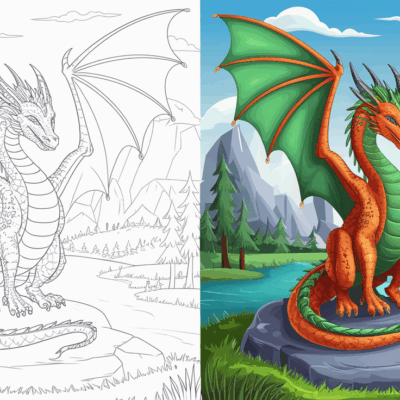 Dragon Coloring Pages 25 Free Printable PDF