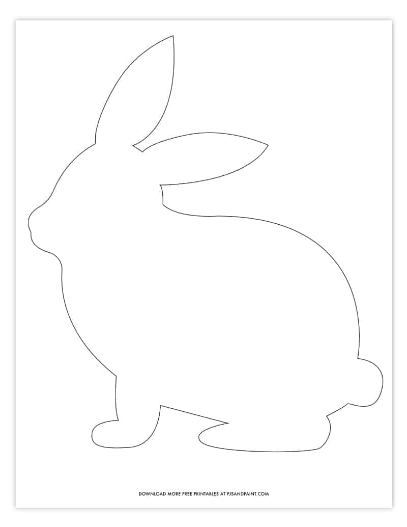 bunny template printable