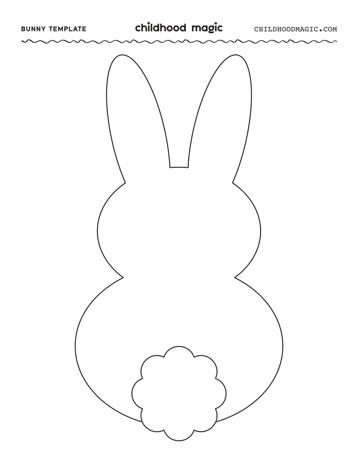 Easter Rabbit Template Free Printable Childhood Magic Easter Rabbit Template Free Printable Childhood Magic