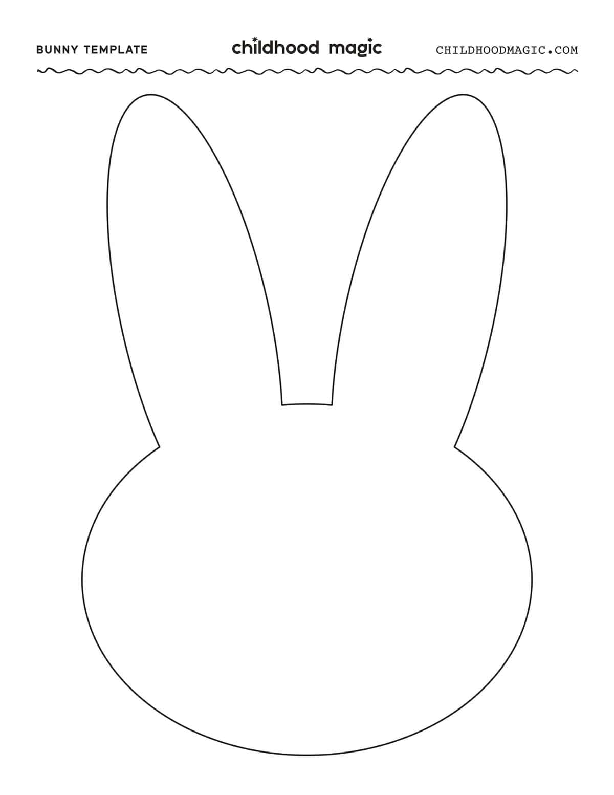Easter Rabbit Template Free Printable Childhood Magic