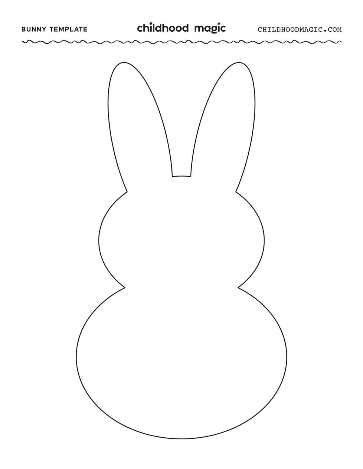 Easter Rabbit Template Free Printable Childhood Magic
