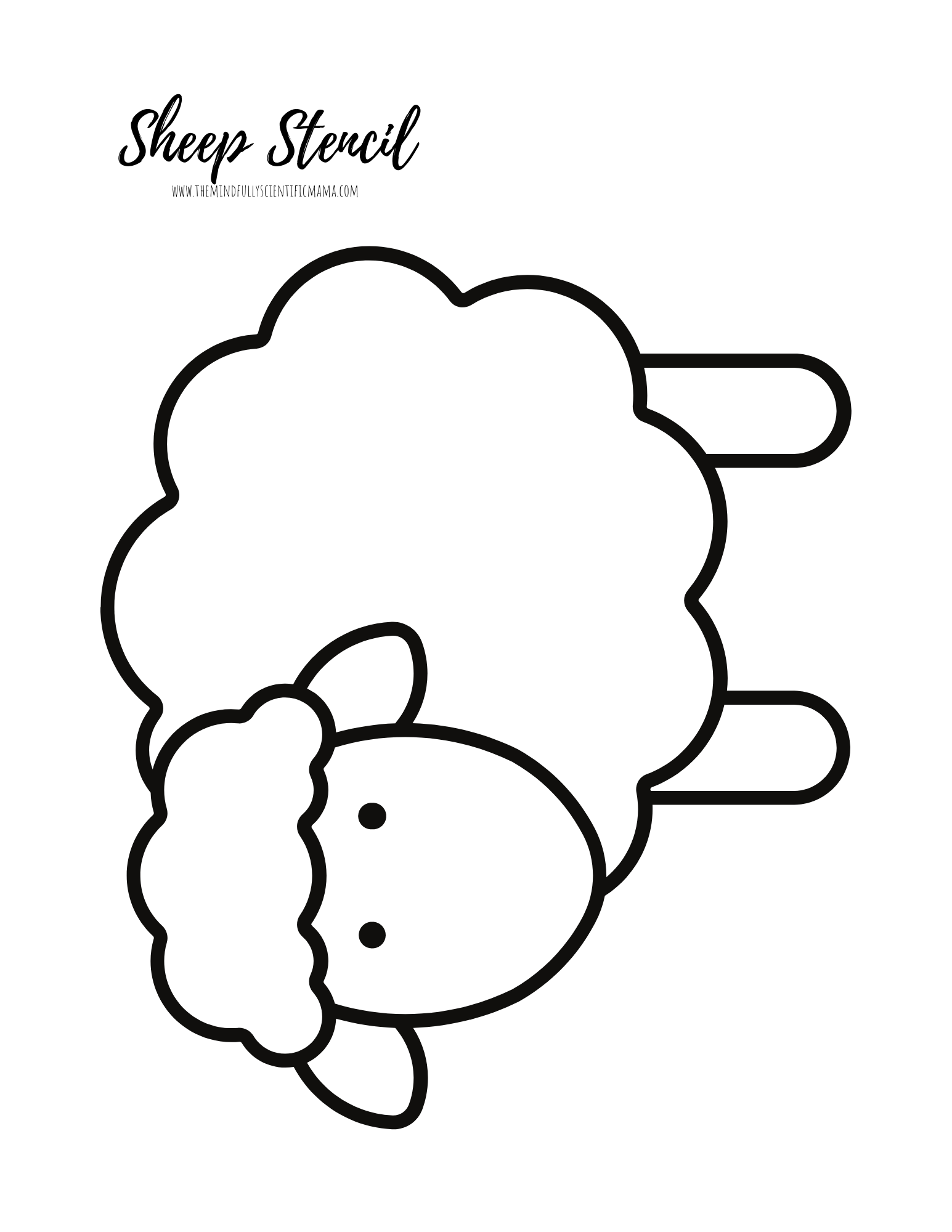 printable lamb template printable lamb template