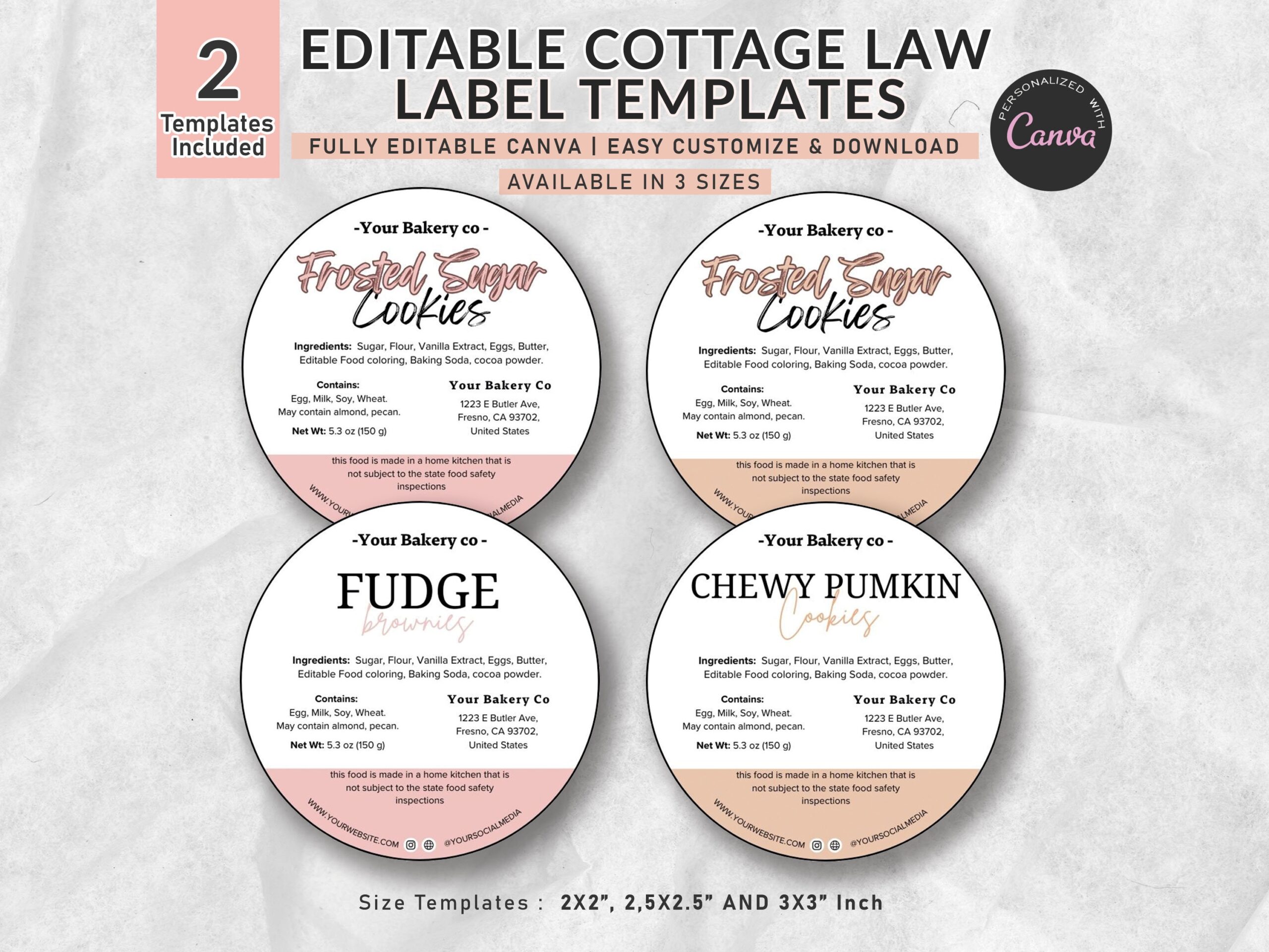 printable cottage food label template printable cottage food label template