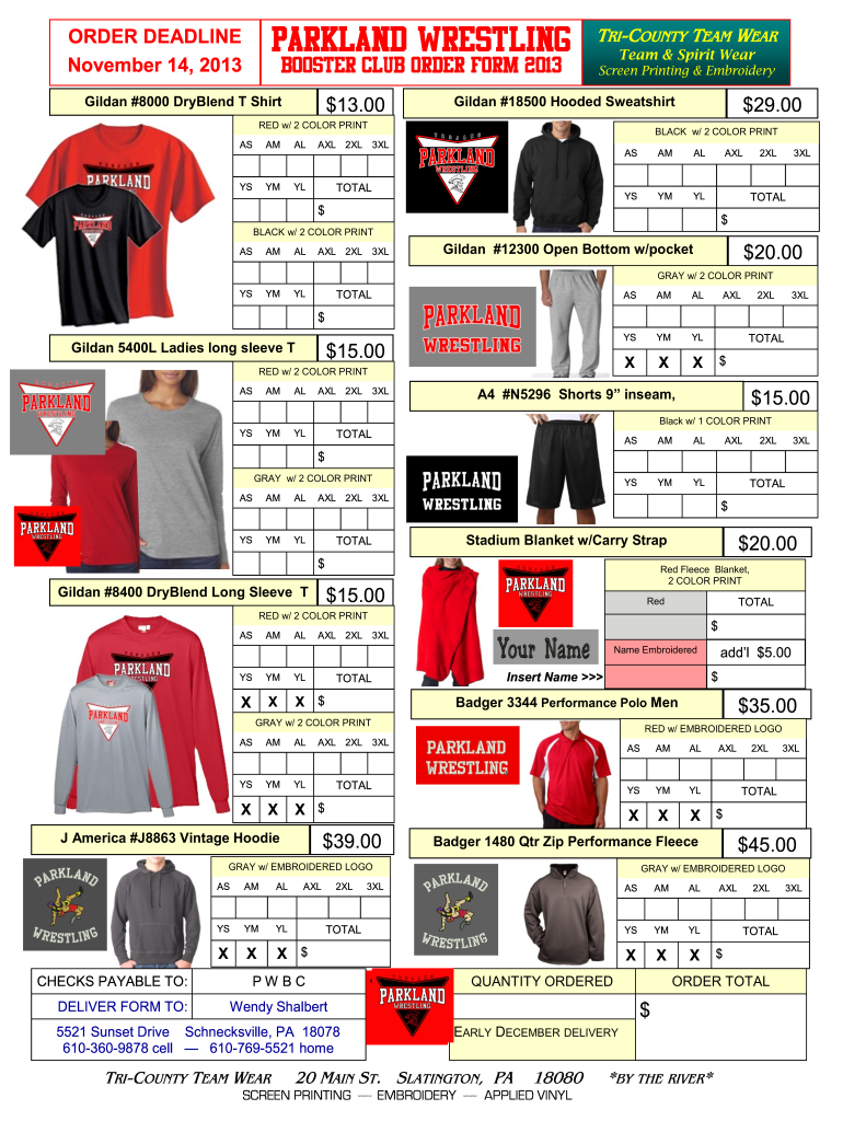 Editable HOODIE T SHIRT Order Form Template Simple Modern Printable Order Form Add LOGO Tshirt Hoodie