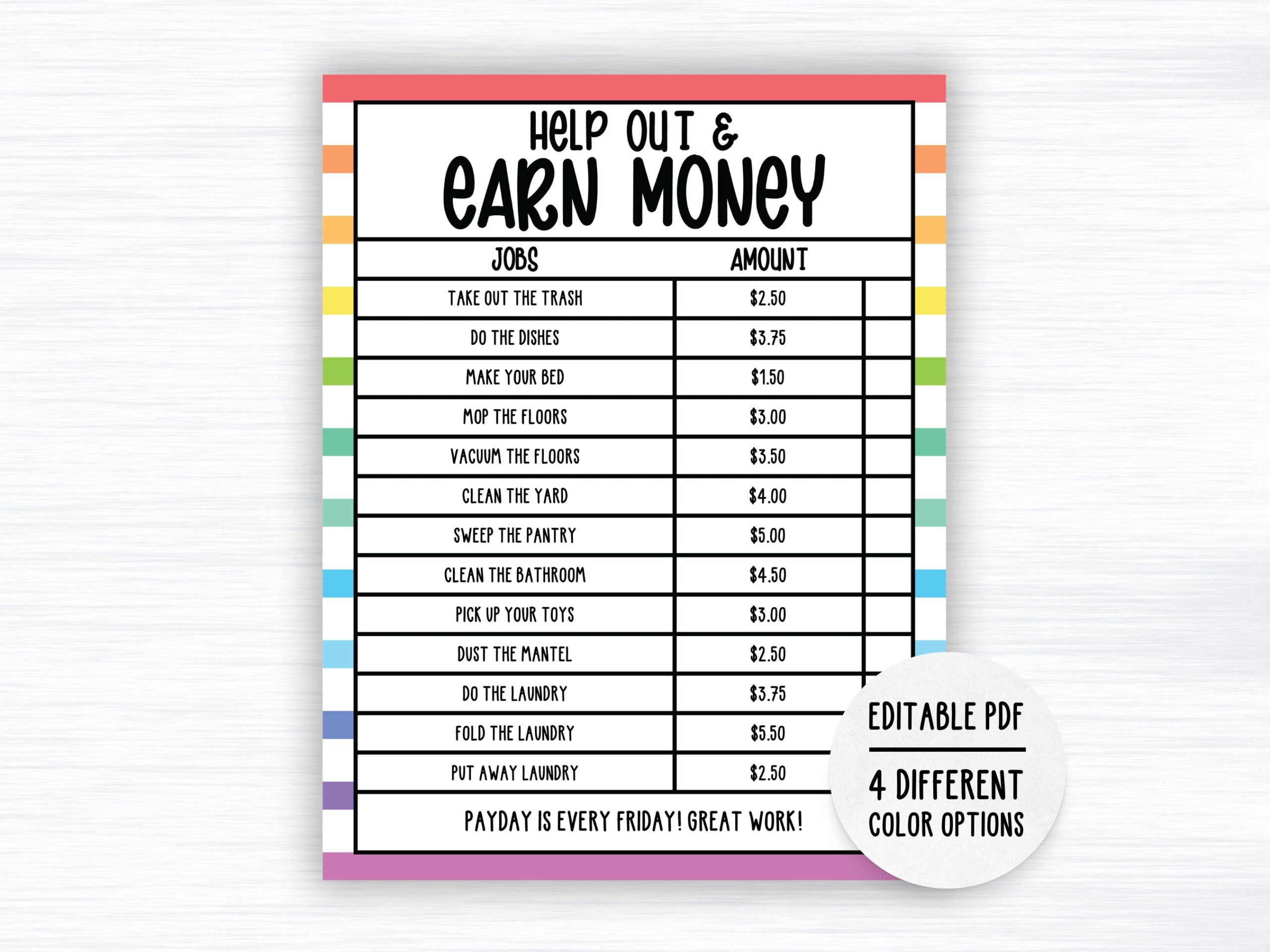 Editable How To Earn Money Chore Chart Allowance Chore Chart For Kids Printable Chore Chart For Kids Responsibility Hart For Kids PDF Etsy Editable How To Earn Money Chore Chart Allowance Chore Chart For Kids Printable Chore Chart For Kids Responsibility Hart For Kids PDF Etsy