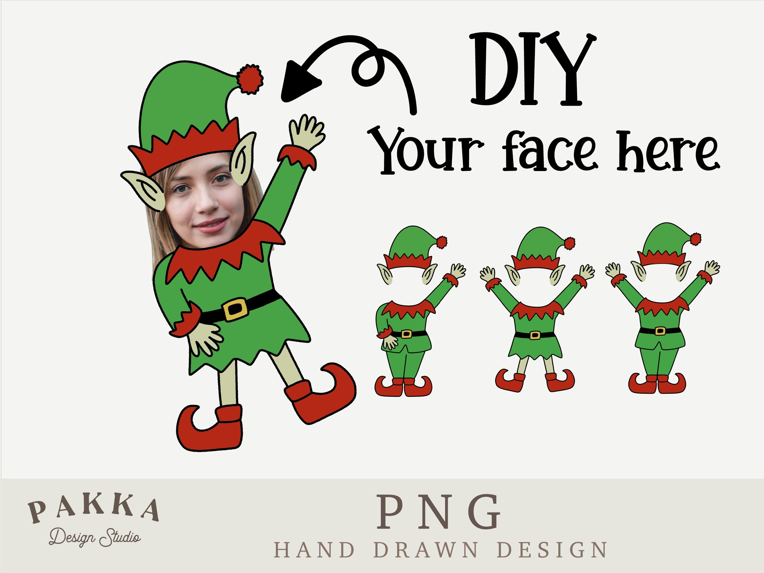 Elf Face Blank Bundle Add Your Own Photo Elf Photo Ornament Diy Template Printable Png For Christmas Gift Etsy