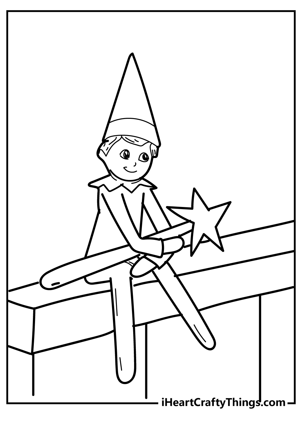 elf on the shelf printable coloring pages