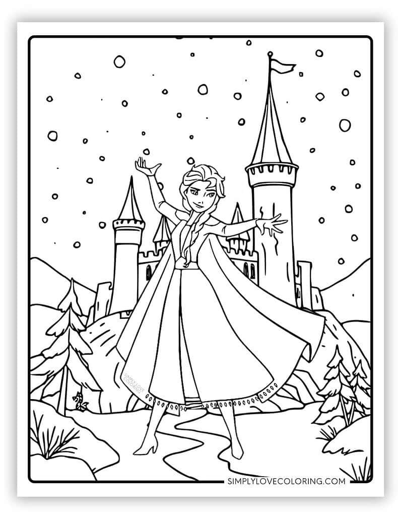 elsa coloring pages printable