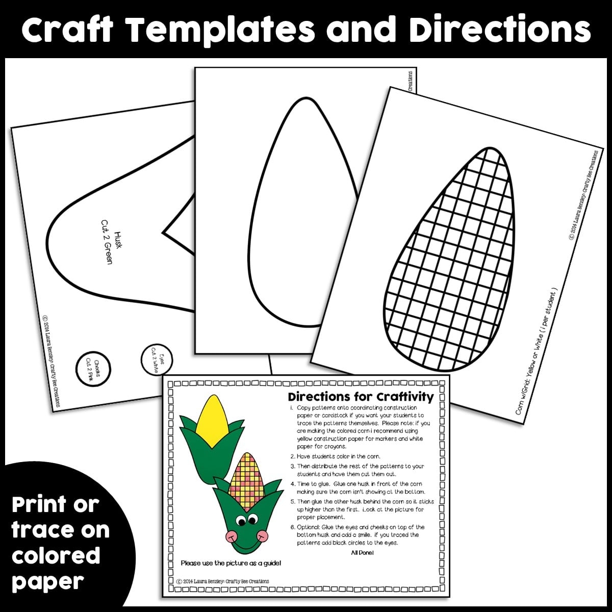 corn printable template corn printable template