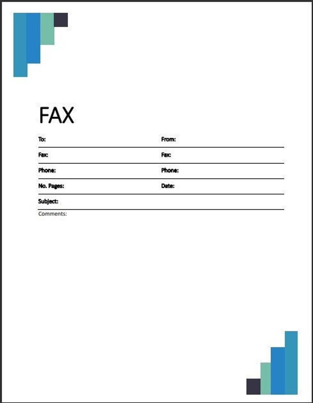 printable fax cover page template printable fax cover page template
