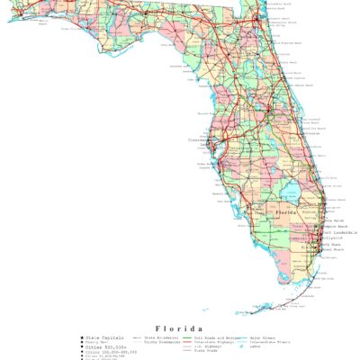 Florida Printable Map