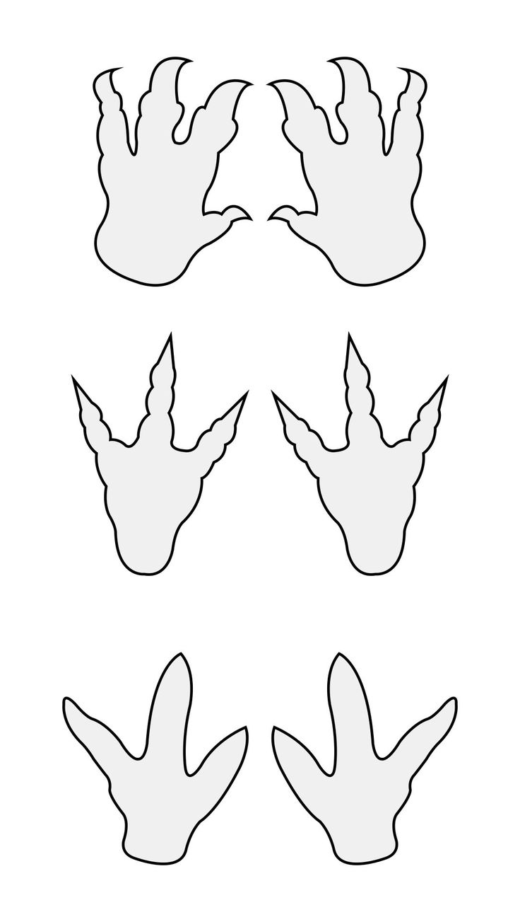 t-rex footprint printable