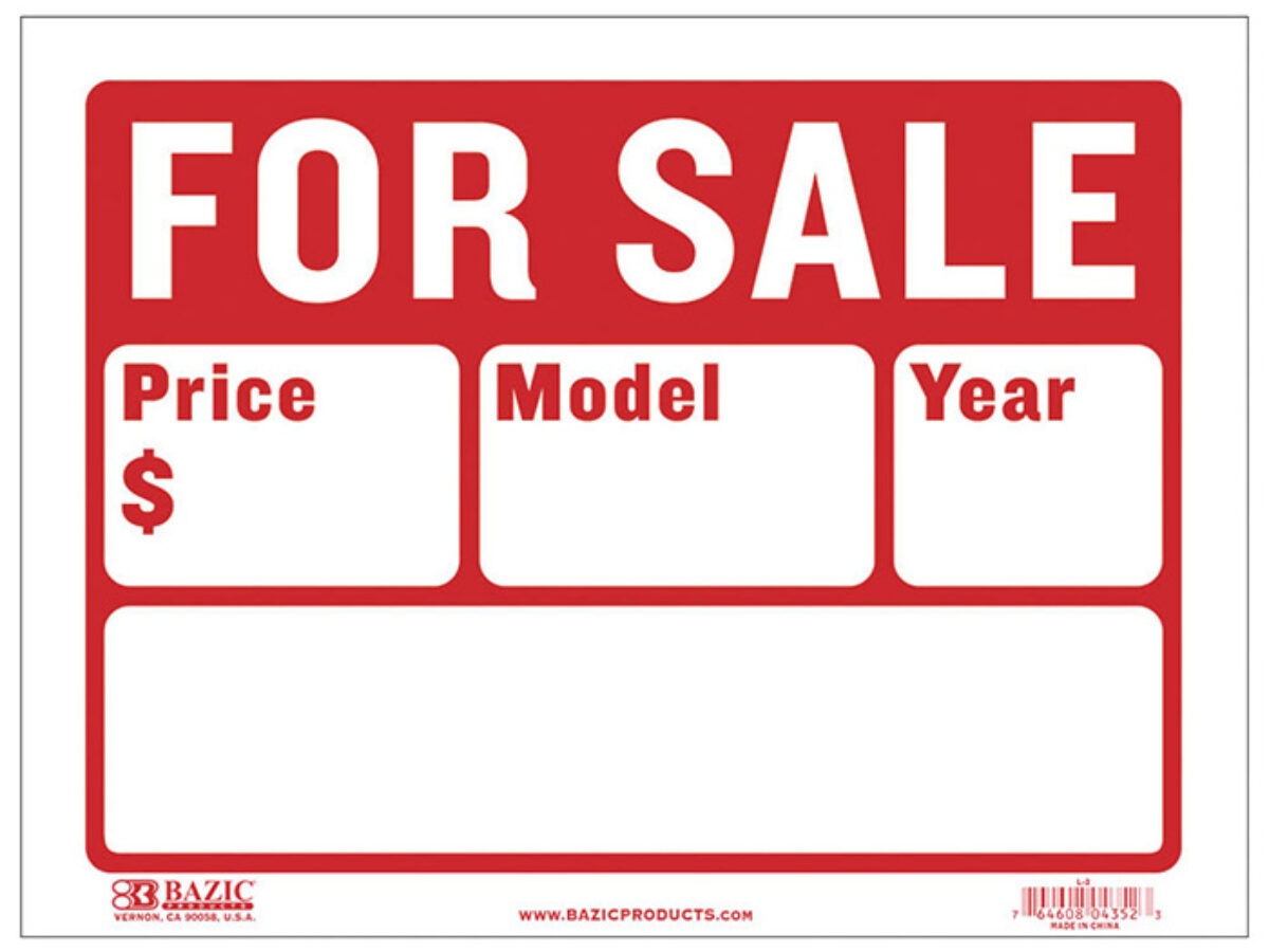For Sale Signs 2 Line Cheap Plastic Signs Wholesale Bulk Pricing