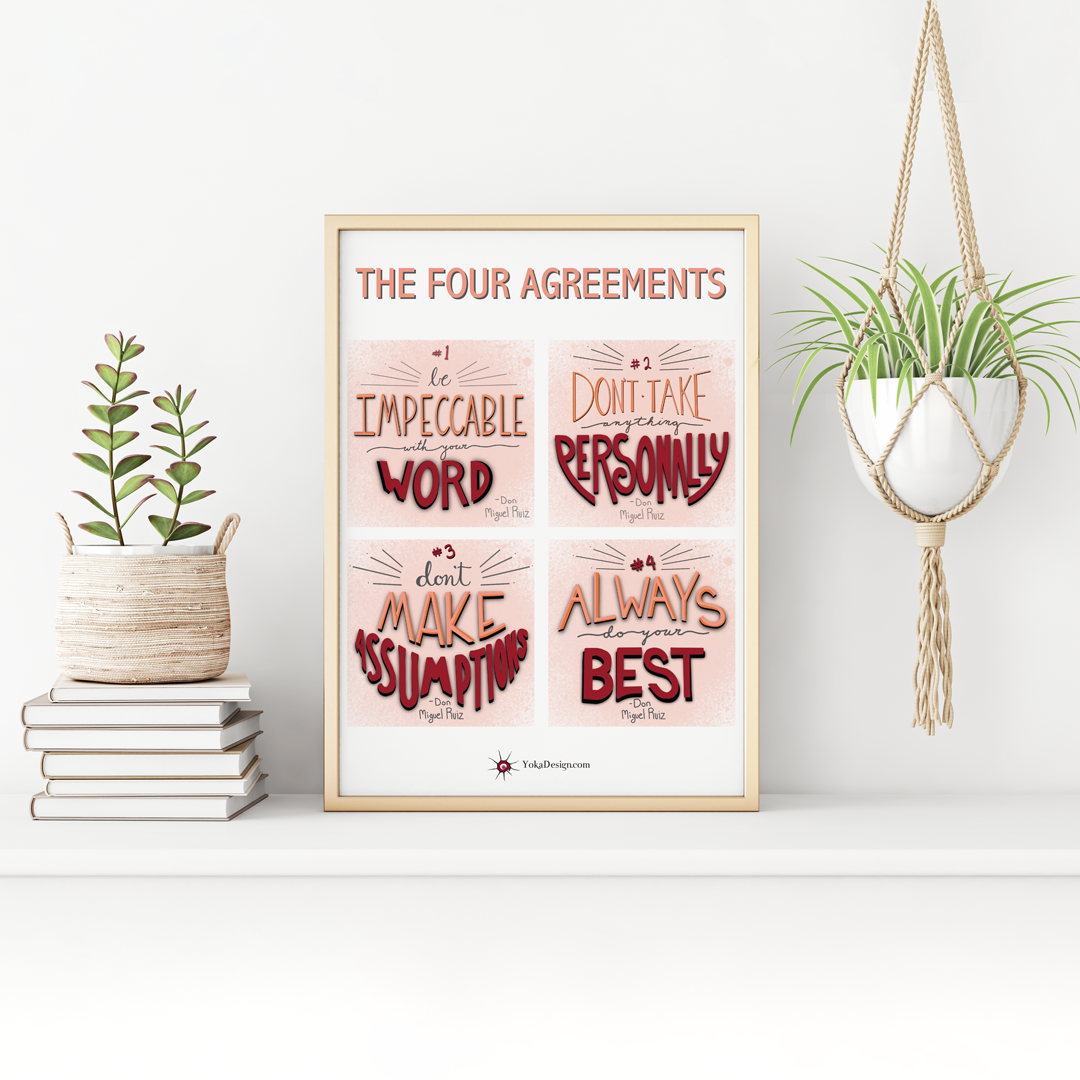 FOUR AGREEMENTS Free Printable Poster FOUR AGREEMENTS Free Printable Poster
