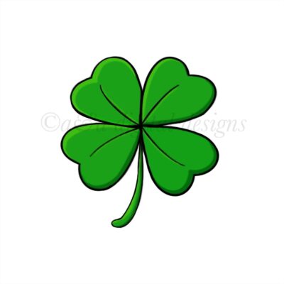 Four Leaf Clover Instant Digital Download SVG PNG JPG Files Hand Drawn St Patricks Day Inspired Clipart Etsy