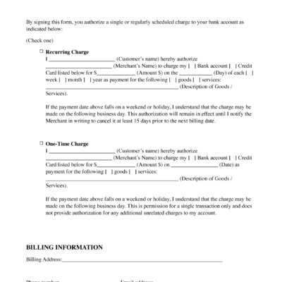 Free ACH Authorization Form Recurring Template LawDistrict