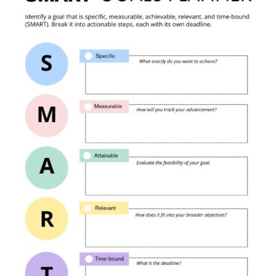 Free And Customizable Goals Templates