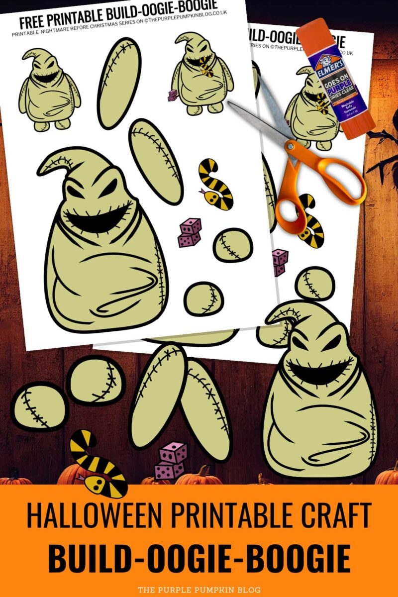 oogie boogie man and dice stencil printable