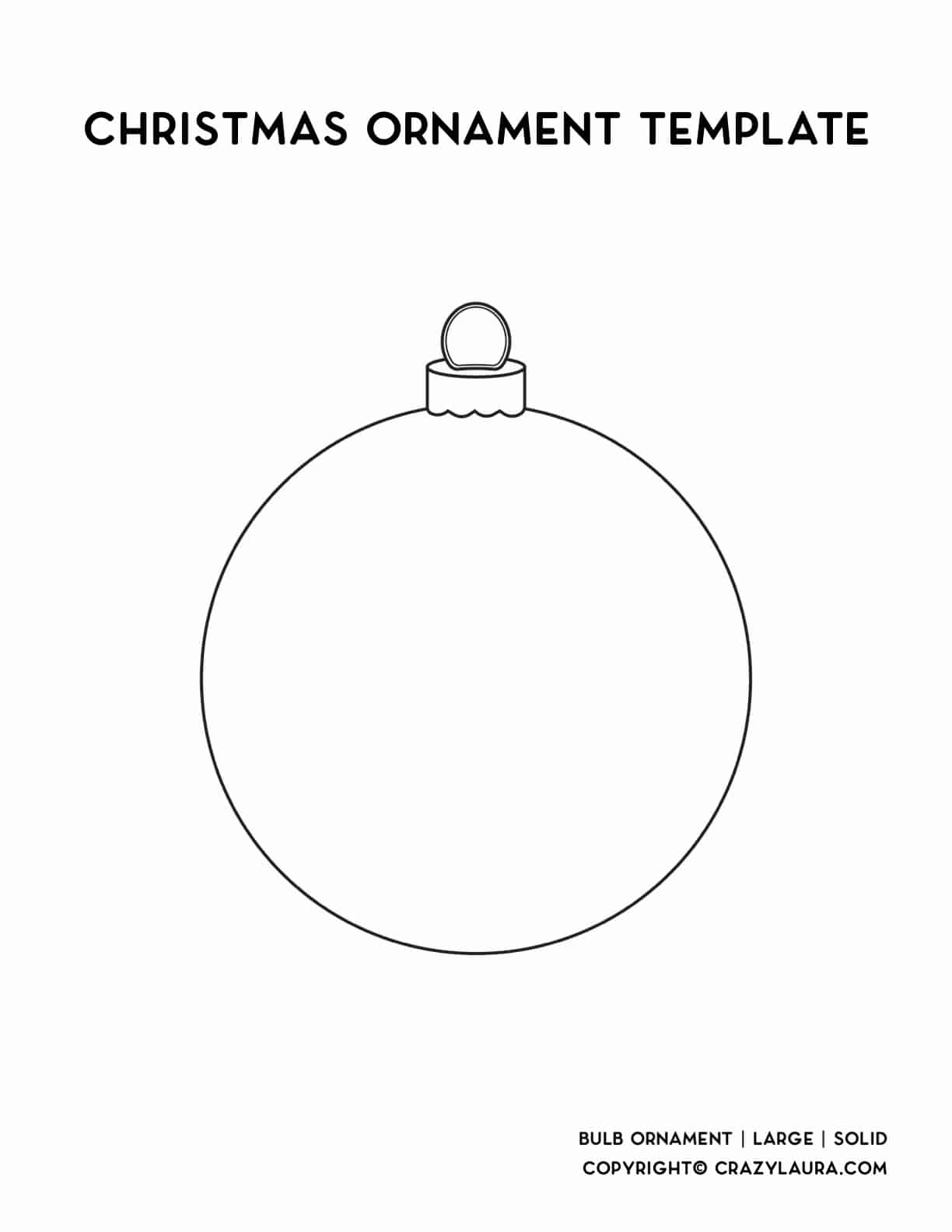 Free Christmas Ornament Template Printables Outlines Crazy Laura
