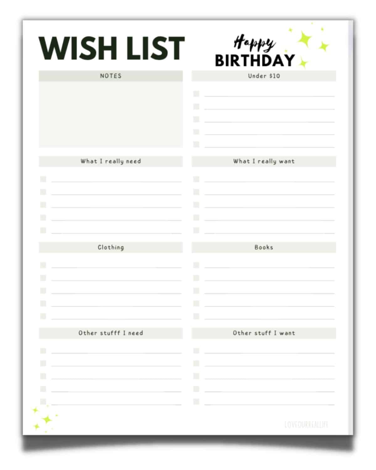 FREE Christmas Wish List Printable Template For Gift List Love Our Real Life FREE Christmas Wish List Printable Template For Gift List Love Our Real Life