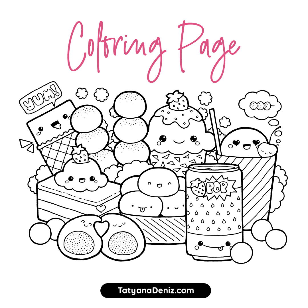 kawaii coloring pages printable
