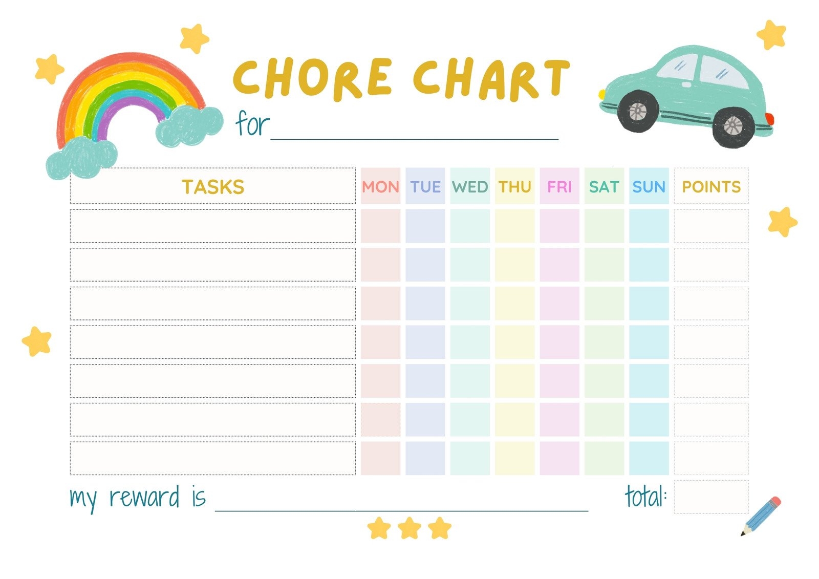 blank chore chart printable blank chore chart printable
