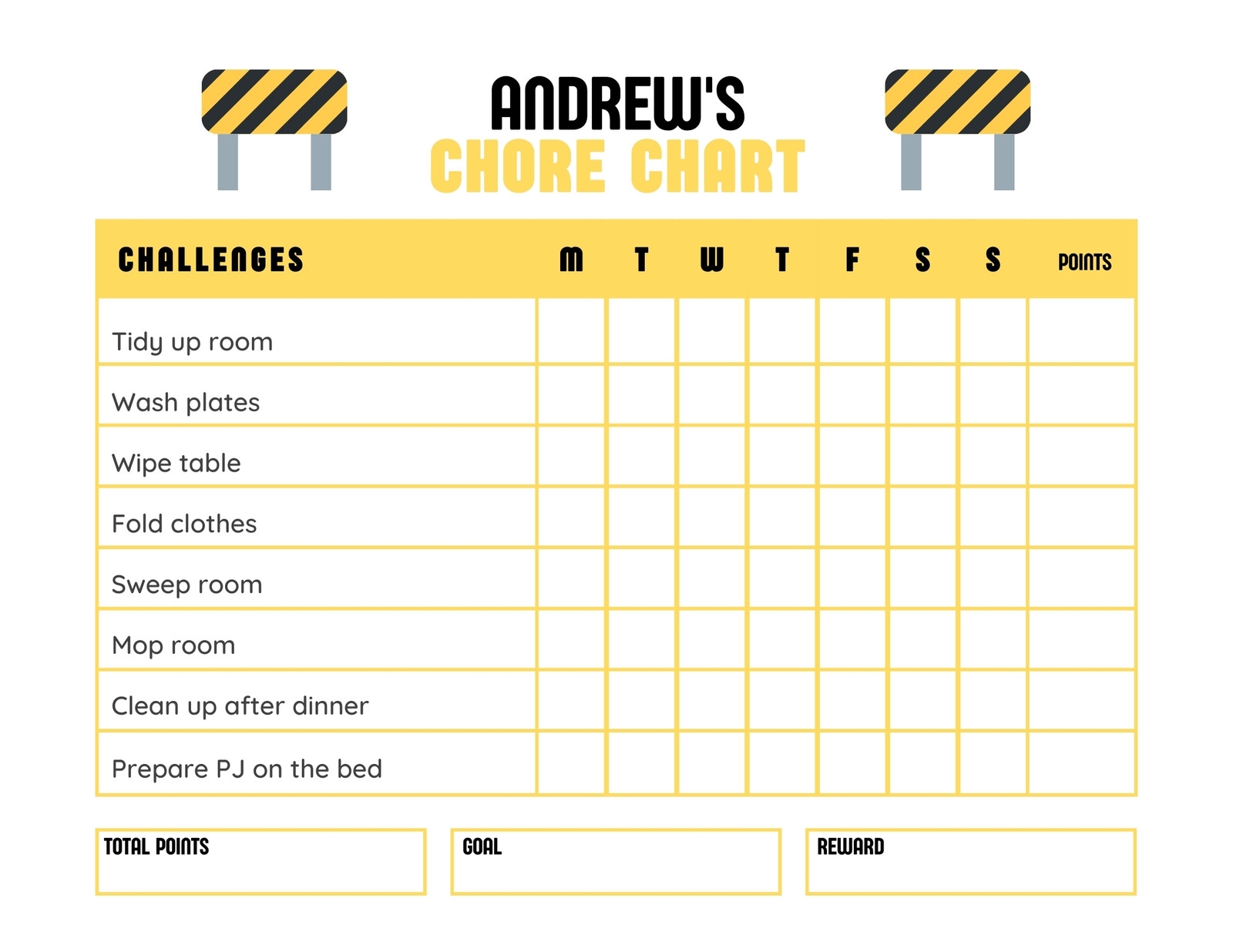 Free Customizable Chore Chart Templates To Print Canva Free Customizable Chore Chart Templates To Print Canva