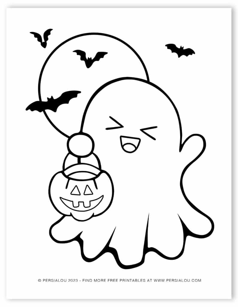 halloween color pages free printable