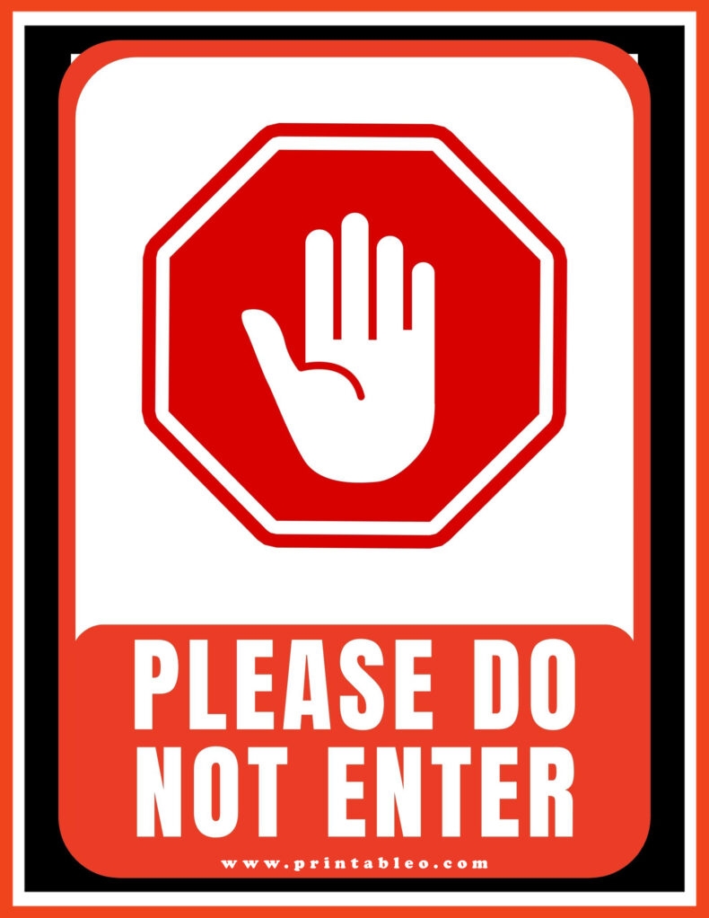 Free Do Not Enter Sign Printable Printable Party Favors Free Do Not Enter Sign Printable Printable Party Favors