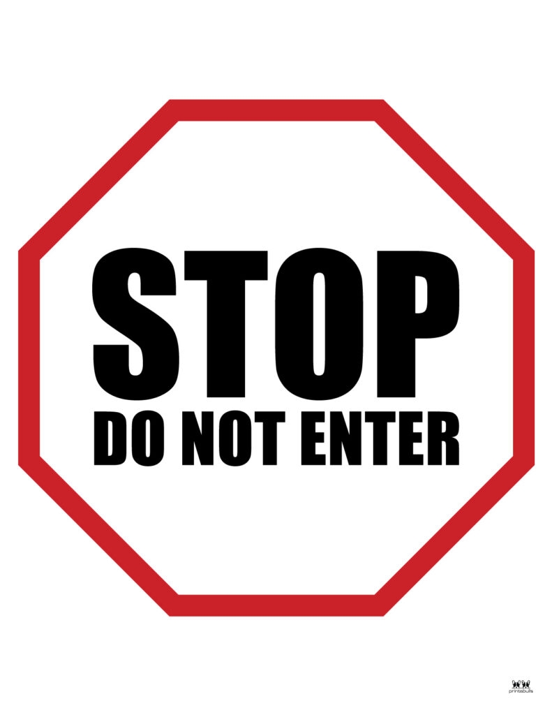Free Do Not Enter Sign Printable Printable Party Favors Free Do Not Enter Sign Printable Printable Party Favors