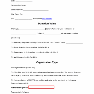Free Donation Receipt Templates Samples PDF Word EForms