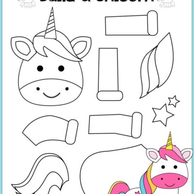 Free Kids Printable Build A Unicorn Template Mrs Merry