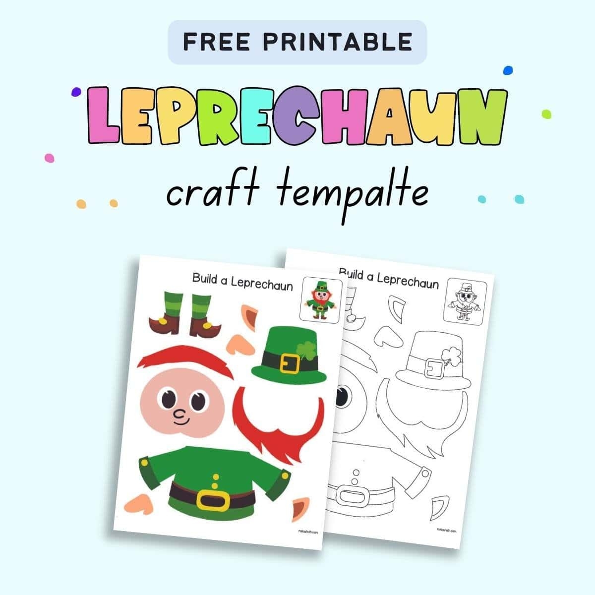 Free Leprechaun Pattern Printable leprechaun Craft Printable The Artisan Life Free Leprechaun Pattern Printable leprechaun Craft Printable The Artisan Life