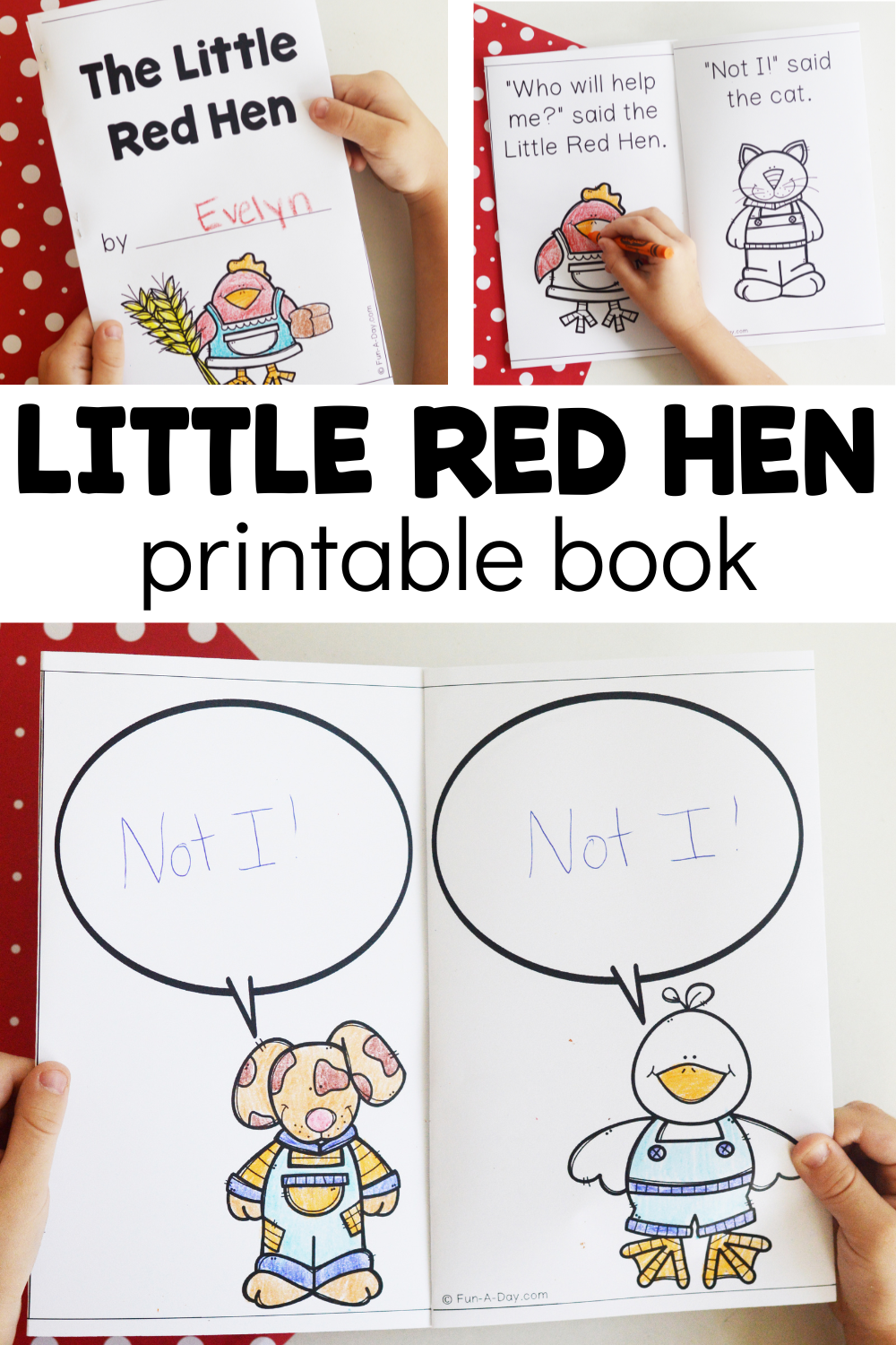 Free Little Red Hen Printable Book Fun A Day 