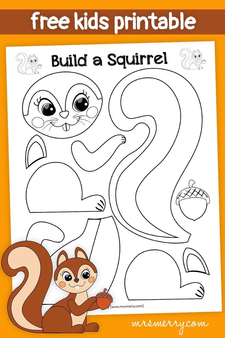 Free Make A Squirrel Printable Craft For Kids Squirrel Template Mrs Merry Free Make A Squirrel Printable Craft For Kids Squirrel Template Mrs Merry