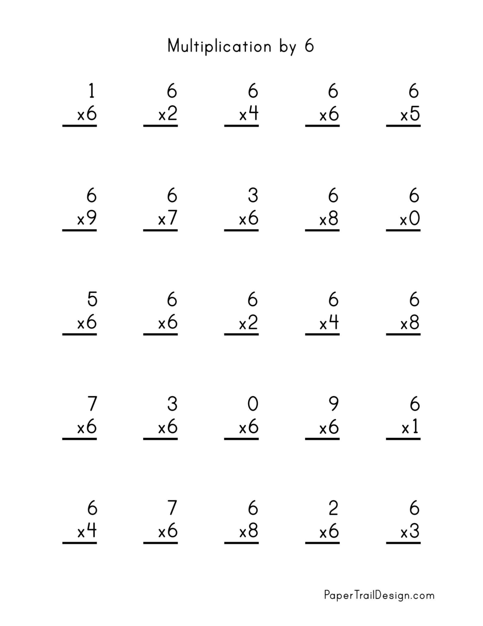 printable multiplication practice sheets