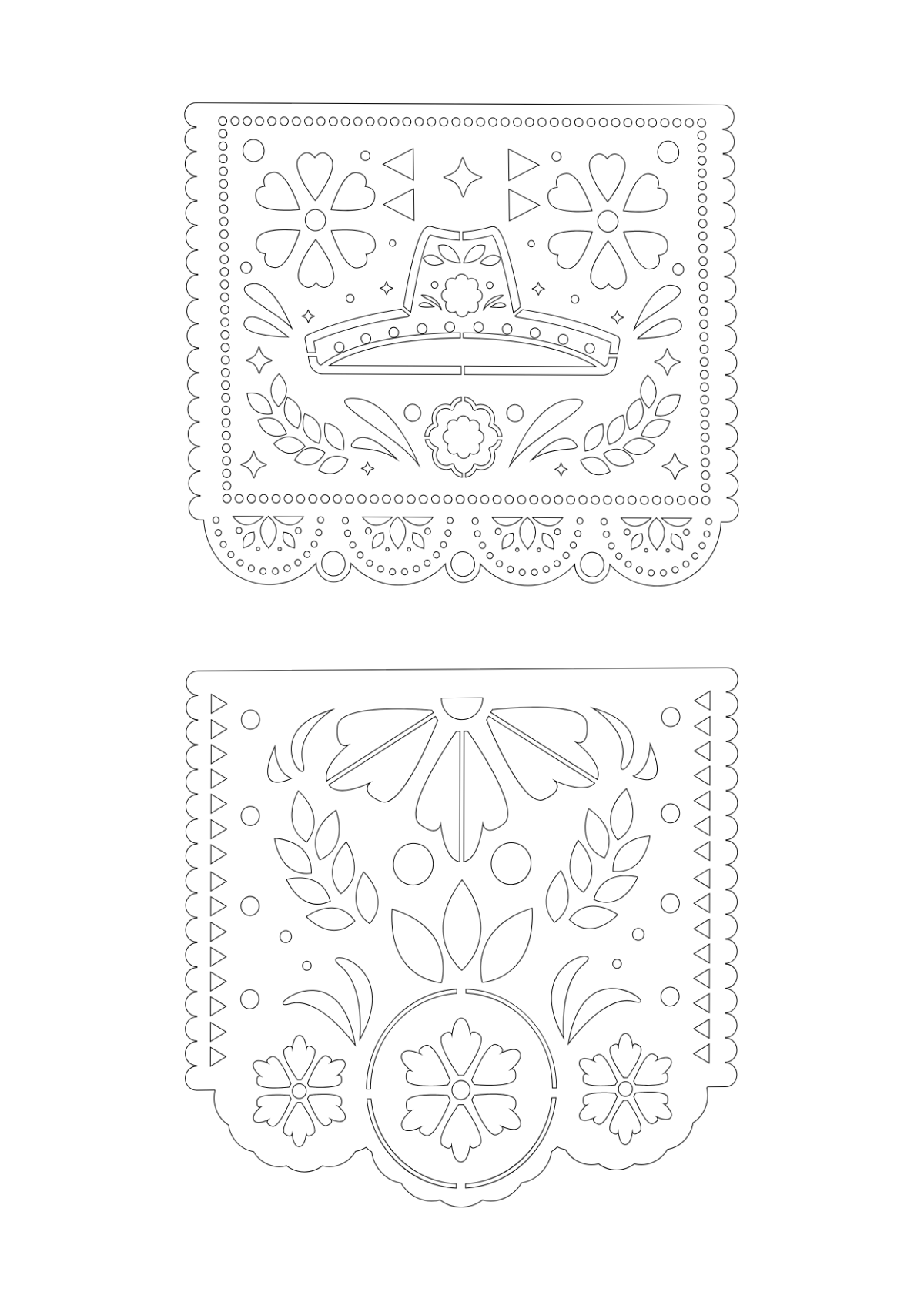 free printable papel picado template pdf