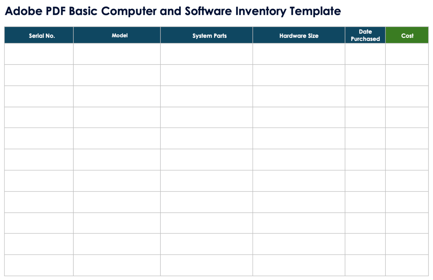 printable simple inventory template printable simple inventory template