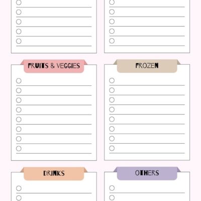 Free Printable And Customizable Grocery List Templates Canva