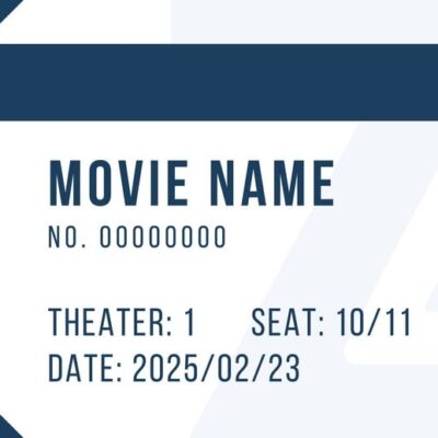 Free Printable And Customizable Movie Ticket Templates Canva