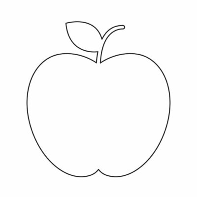 Free Printable Apple Outline For Crafts Fireflies And Mud Pies