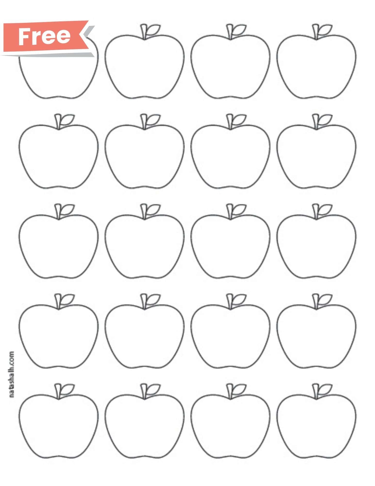 apple template printable